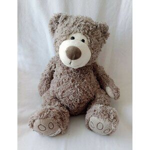 Louise Mansen Gray Bear Plush 13" Polyester Bear Soft Cuddly Made  in France